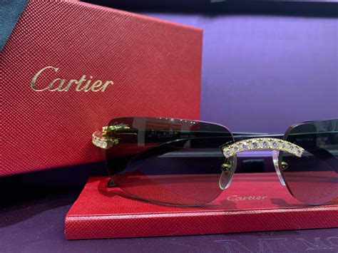 cartier diamonds glasses|real cartier glasses with diamonds.